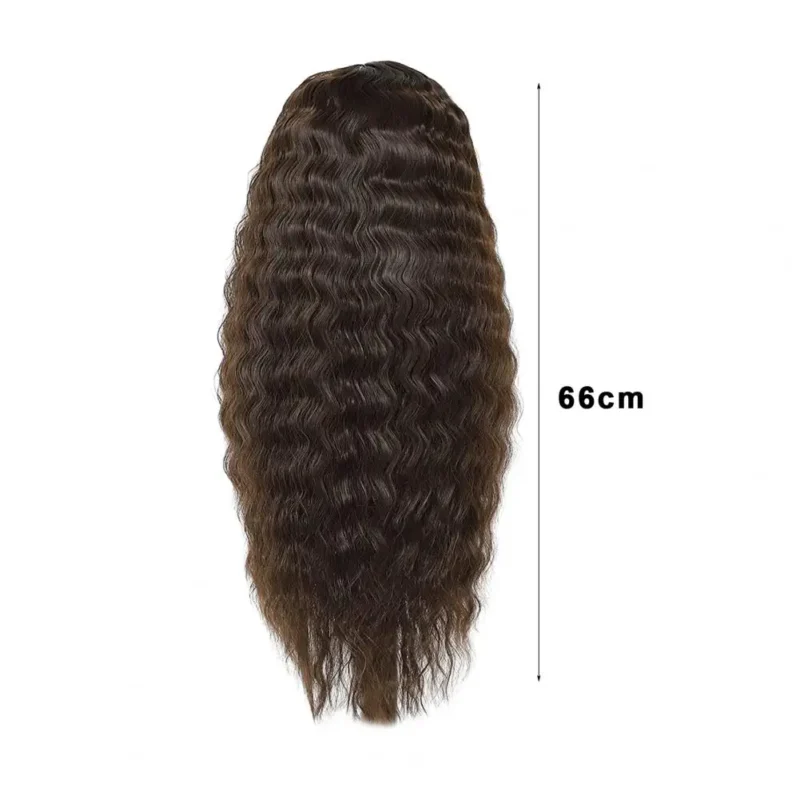 Water Wave Wigs Jungle Wave Middle Split Smooth Glossy Hair Volume-Boosting Hair Extensions Natural Wig African Brazilian Black