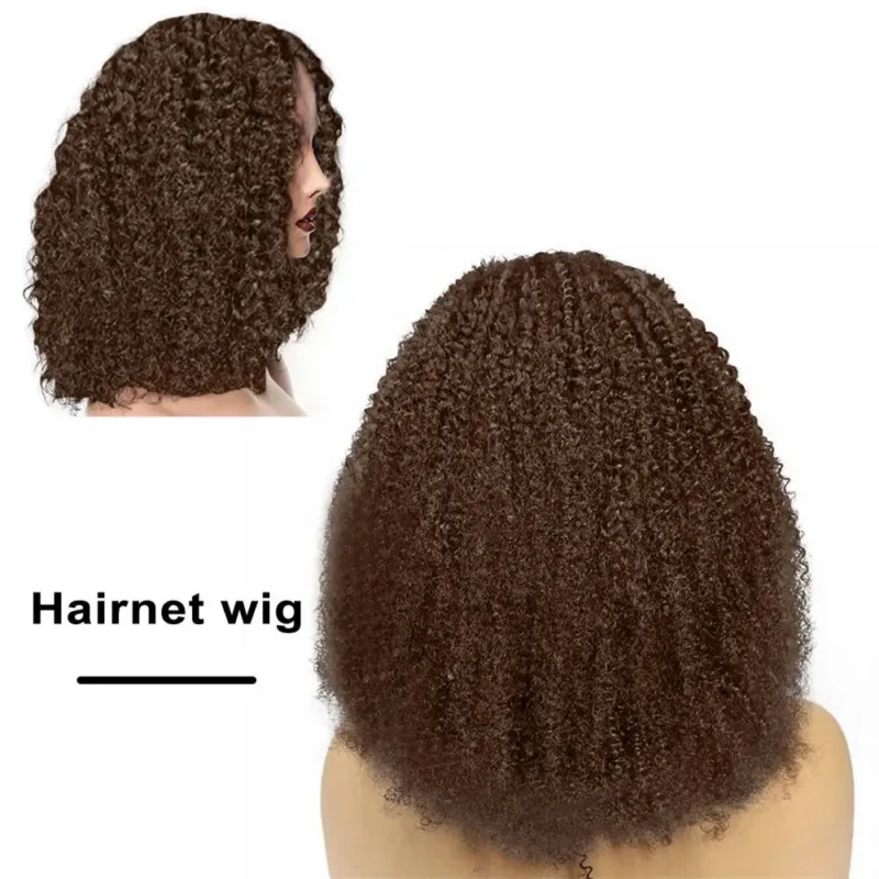 Short Bob Lace Frontal African Wig Women Small Curly Medium Length Wig Short Curly Fake Hair Head Cover